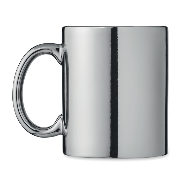 Christmas Metallic Coffee Mug - Silver Mug
